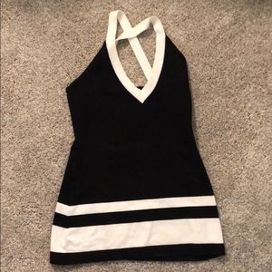 Patti Boutik halter/x-cross knit top